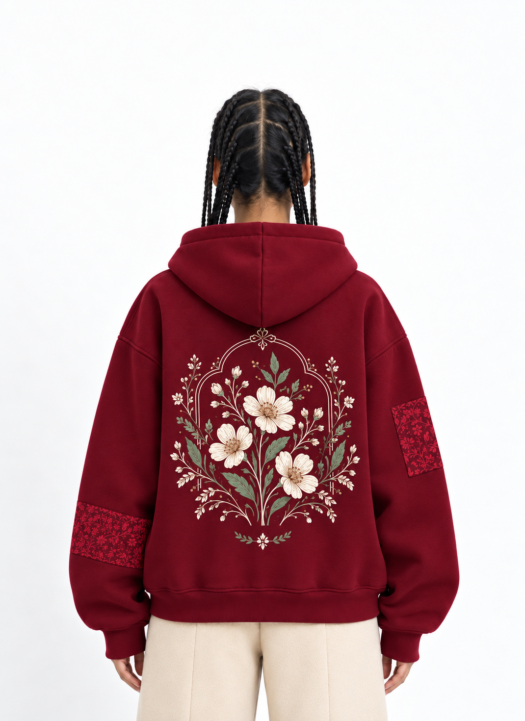 Crimson Bloom Hoodie